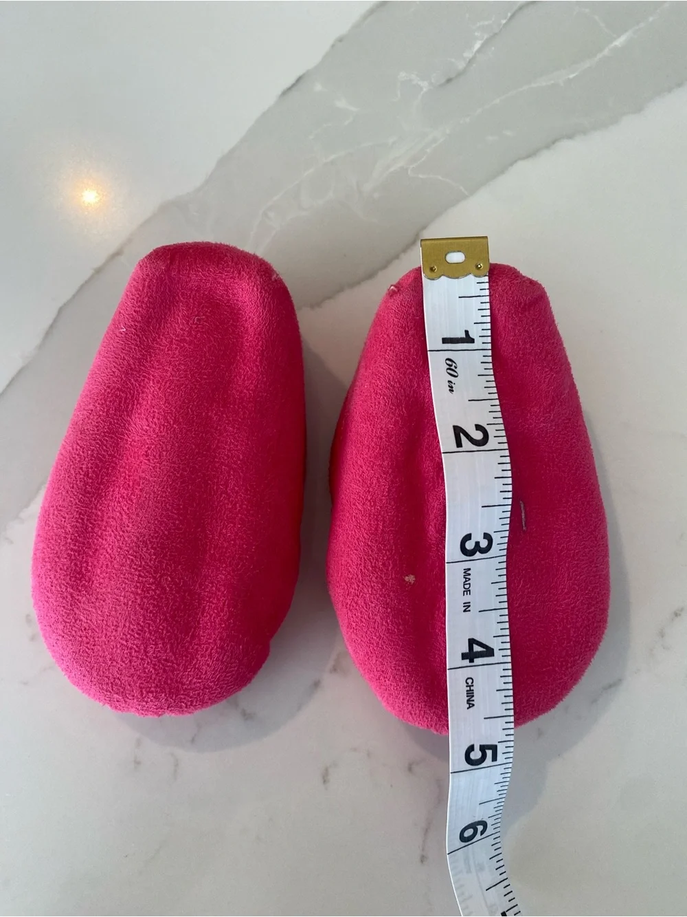Rising Star Girls Pink Moccasin Slippers Faux Fur Lined Slip On Bow 6-9M